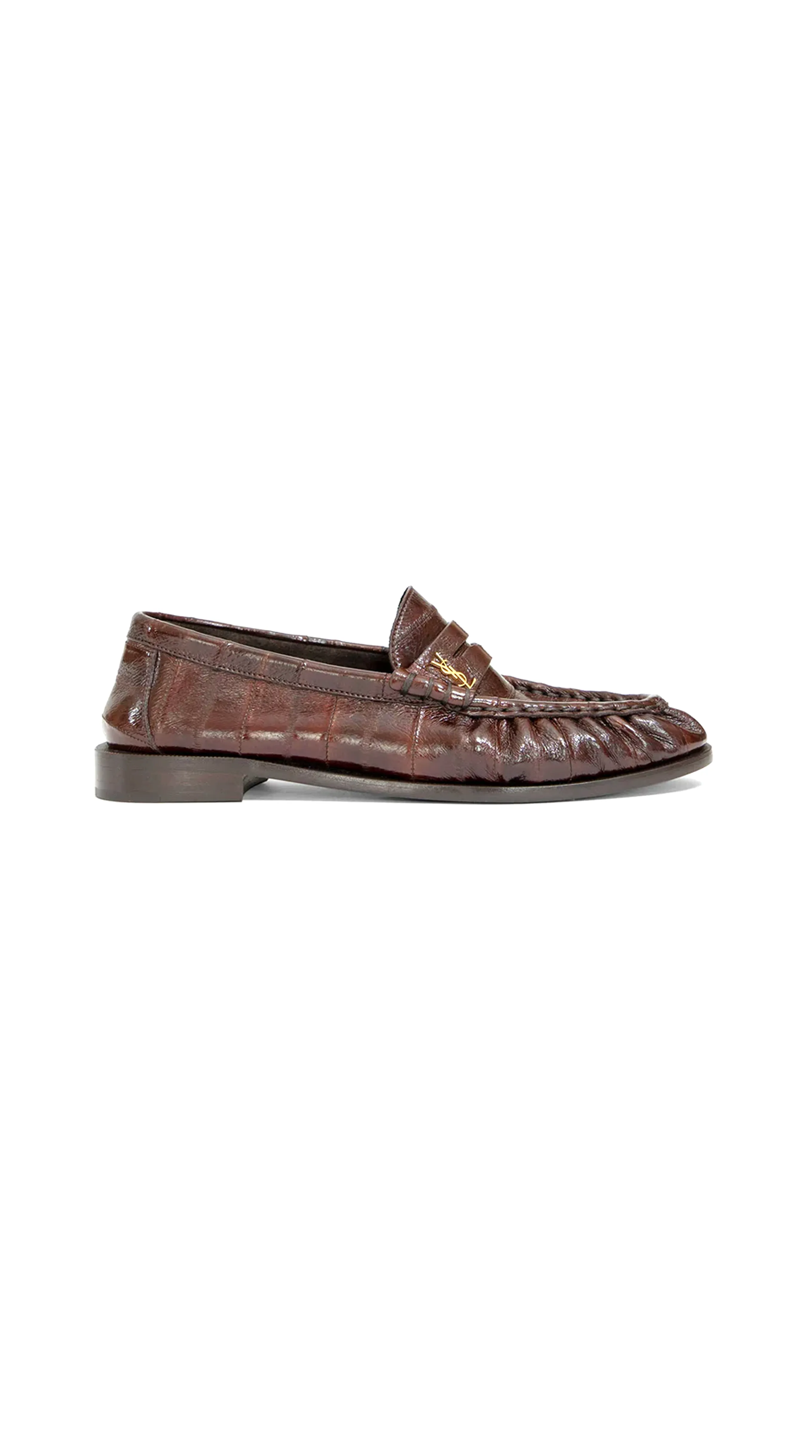 Eelskin Le Loafer Penny Slippers - Brown