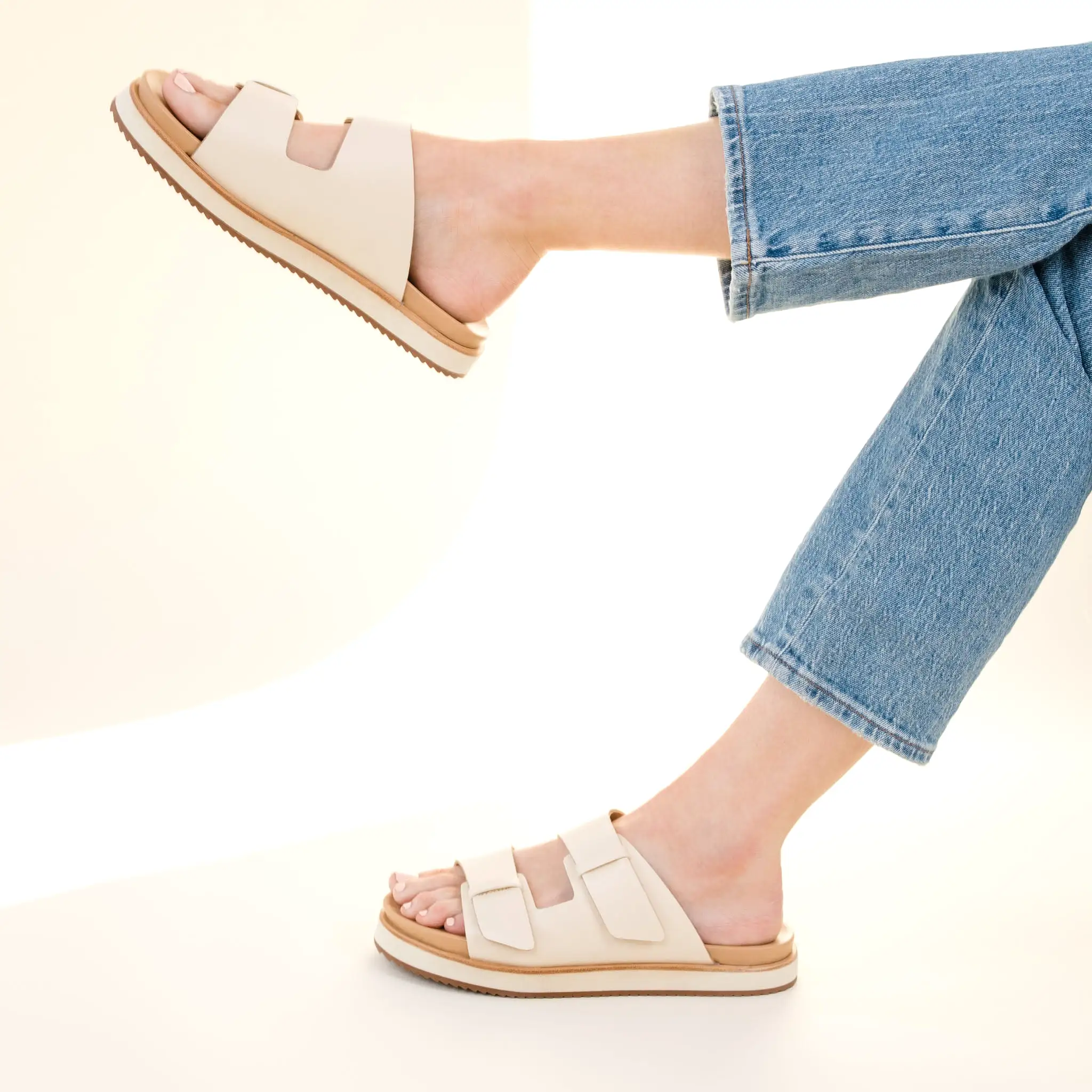 Ella Flatform Slide Bone