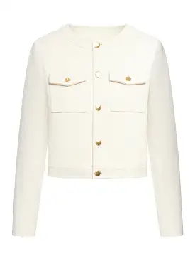 feminine jacket in textured cotton