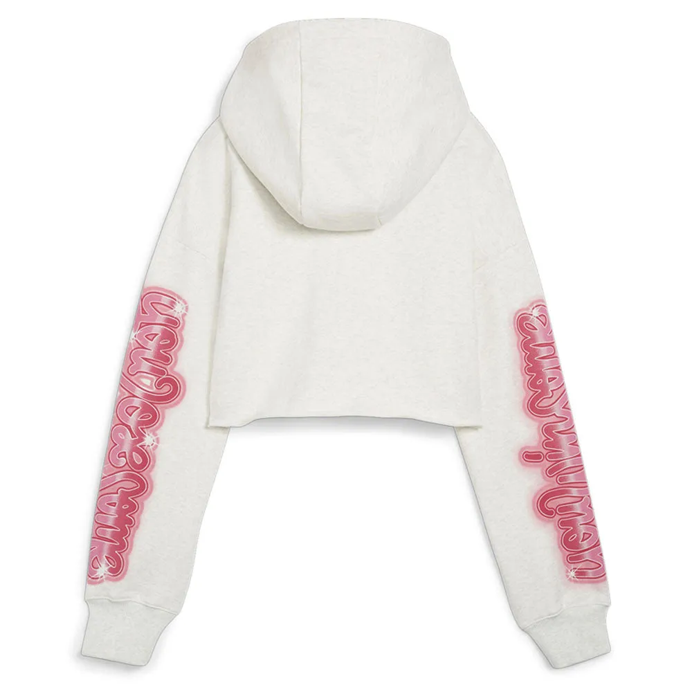 Game Love Heartbreak Cropped Graphic Pullover Hoodie