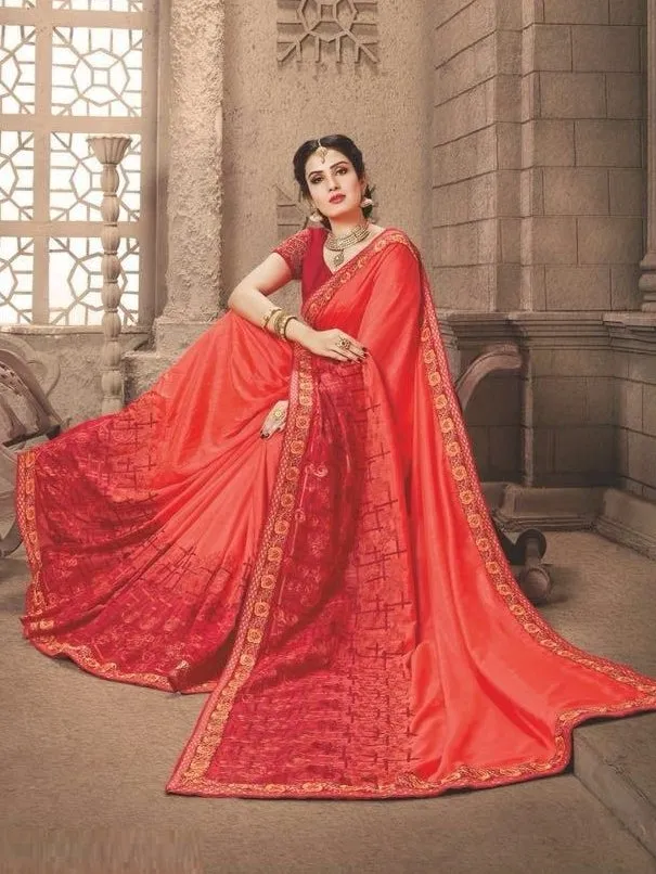 Georgette Embroidered Saree