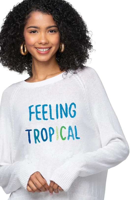 Golden Sun Eco Cotton Crew Sweater | Feeling Tropical