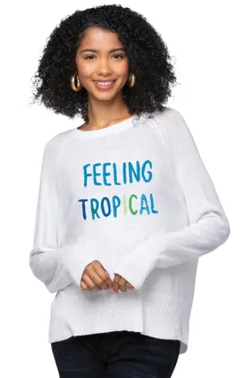 Golden Sun Eco Cotton Crew Sweater | Feeling Tropical