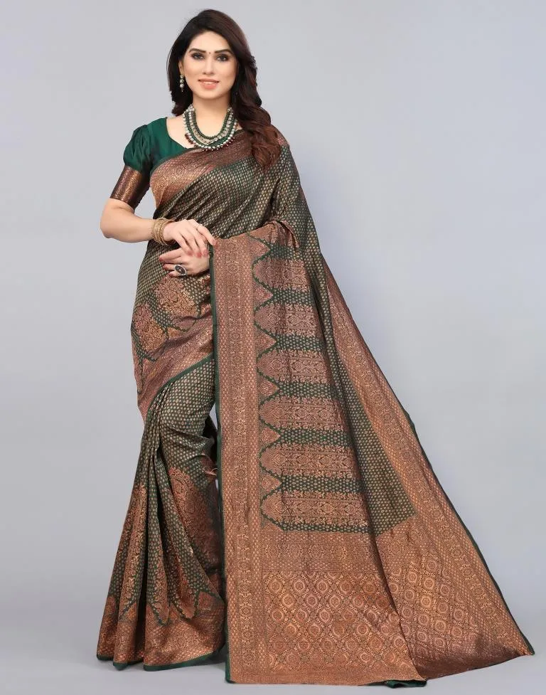 Green Weaving Silk Saree