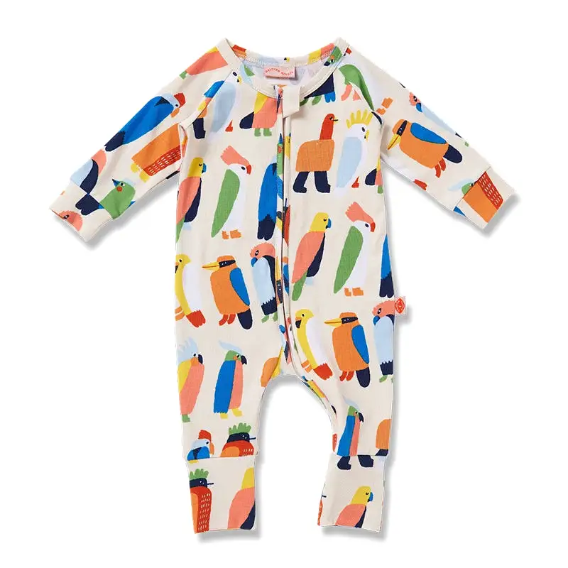 Halcyon Nights LS Zip Suit - Flamin' Galahs