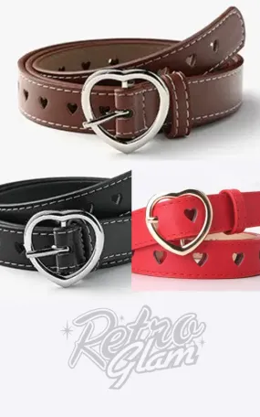 Heart Cut Out Vintage Style Belt