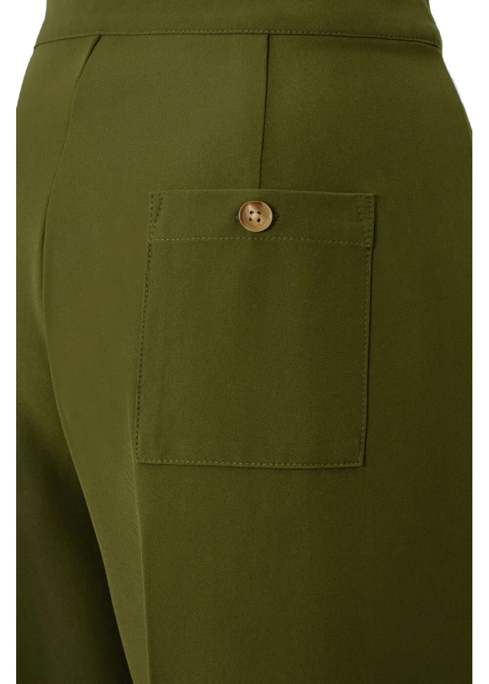 Hell Bunny Ginger 40's Swing Pants Khaki Green