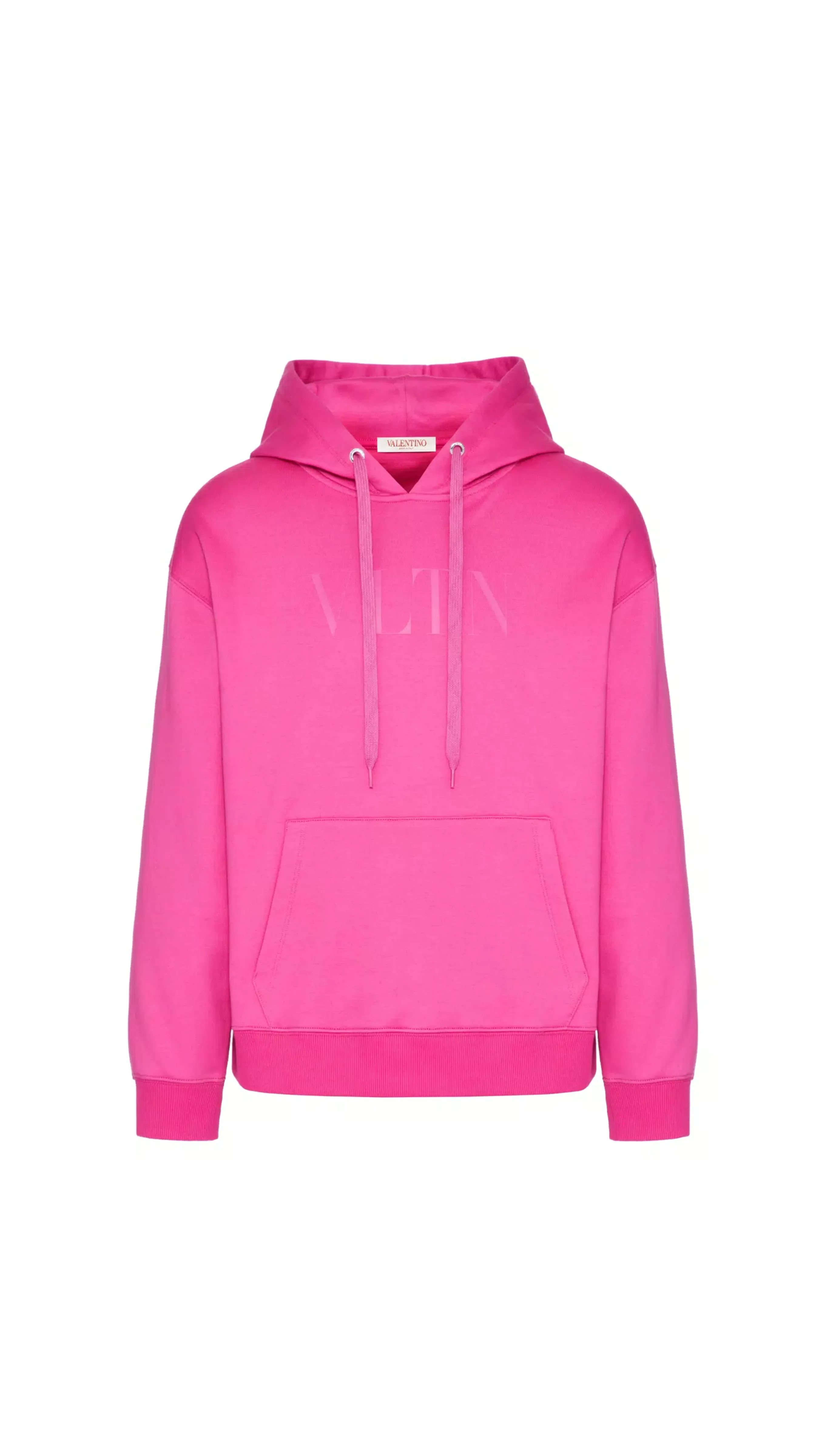 Hooded Sweatshirt with VLTN Print - Pink PP