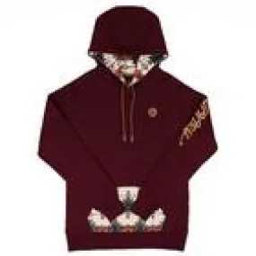 Hooey Ladies Monterrey Maroon Hoodie With Aztec Print