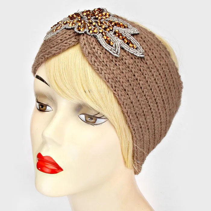 iLLASPARKZ Boho Beaded Knit Earmuff Headband