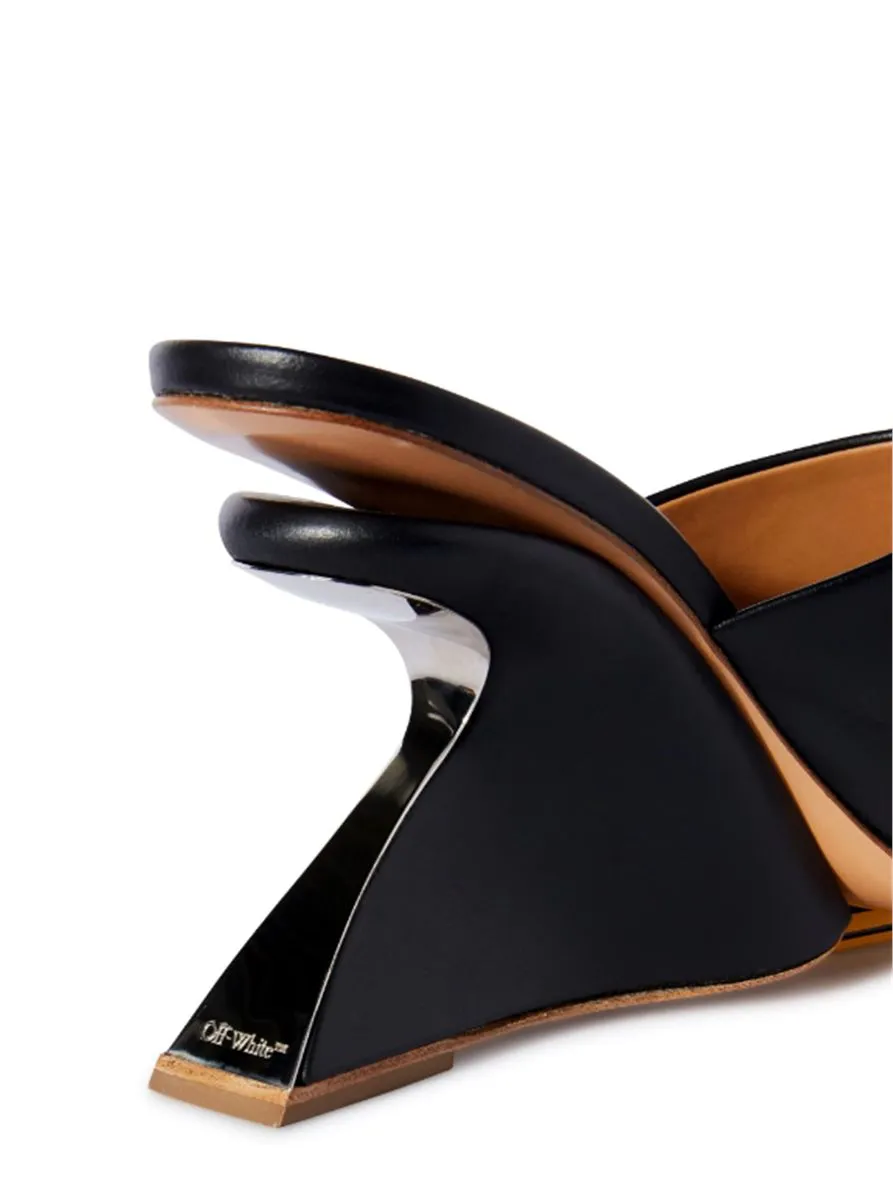 JUG WEDGE-HEEL LEATHER MULES