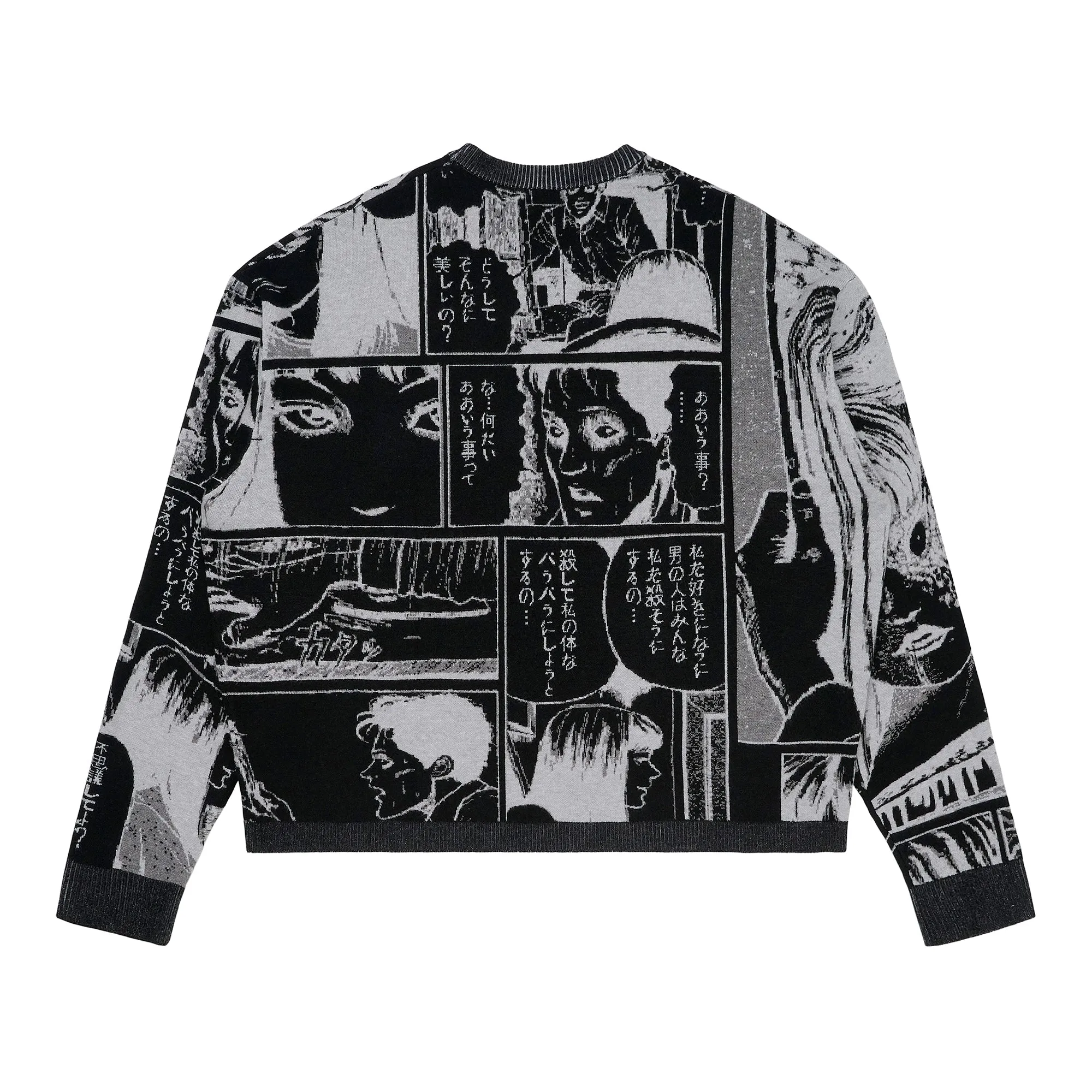 JUNJI ITO ALL OVER CROPPED SWEATER (BLACK)