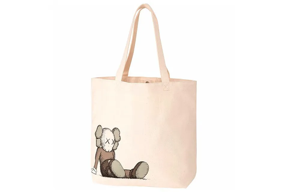 KAWS x Uniqlo Holiday Tote Bag Natural