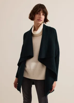 Lana Textured Drape Knit Coat