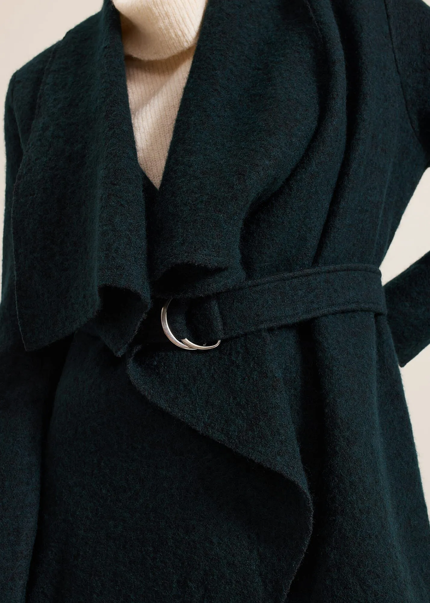 Lana Textured Drape Knit Coat