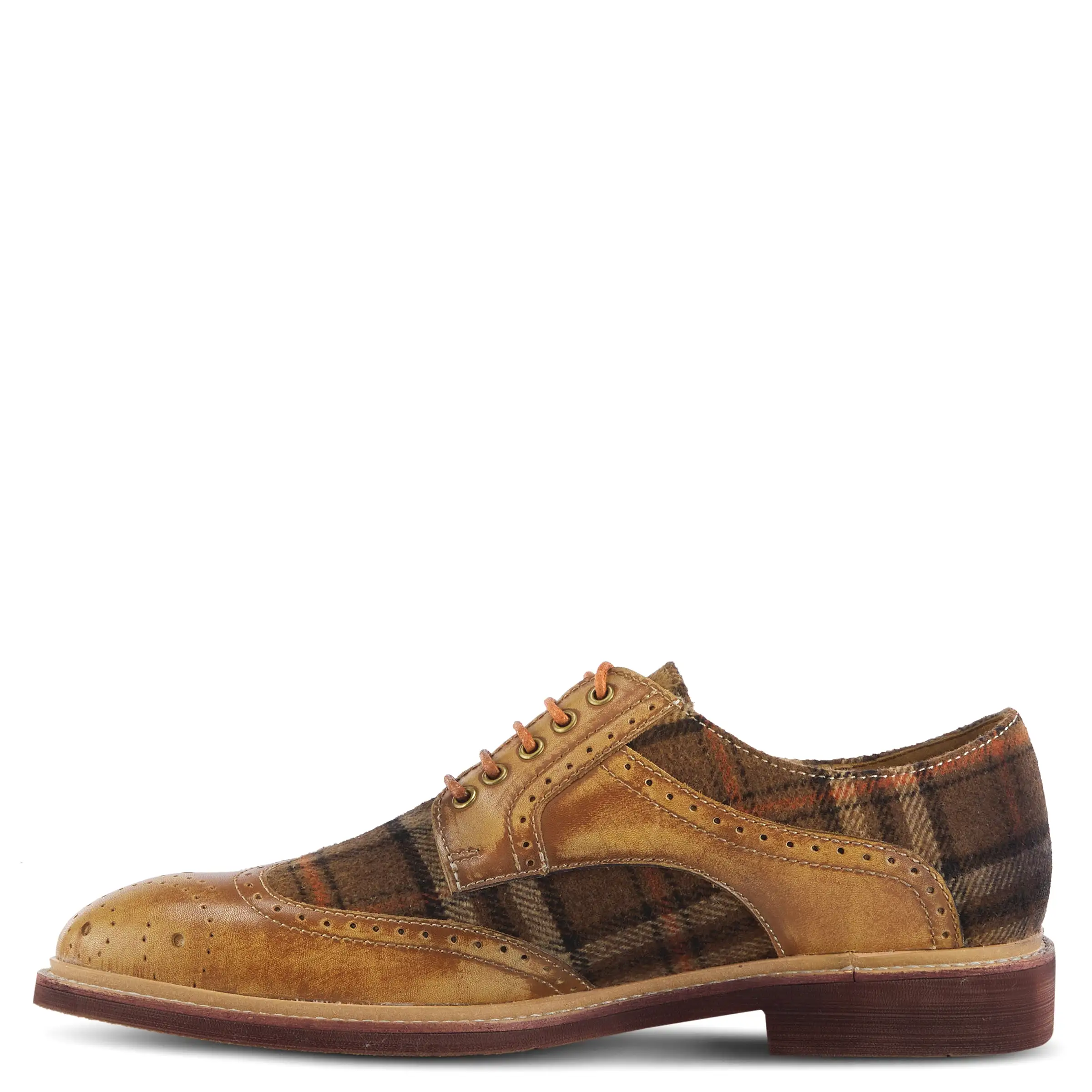 L'ARTISTE MEN THAVO-PLAID OXFORD SHOE