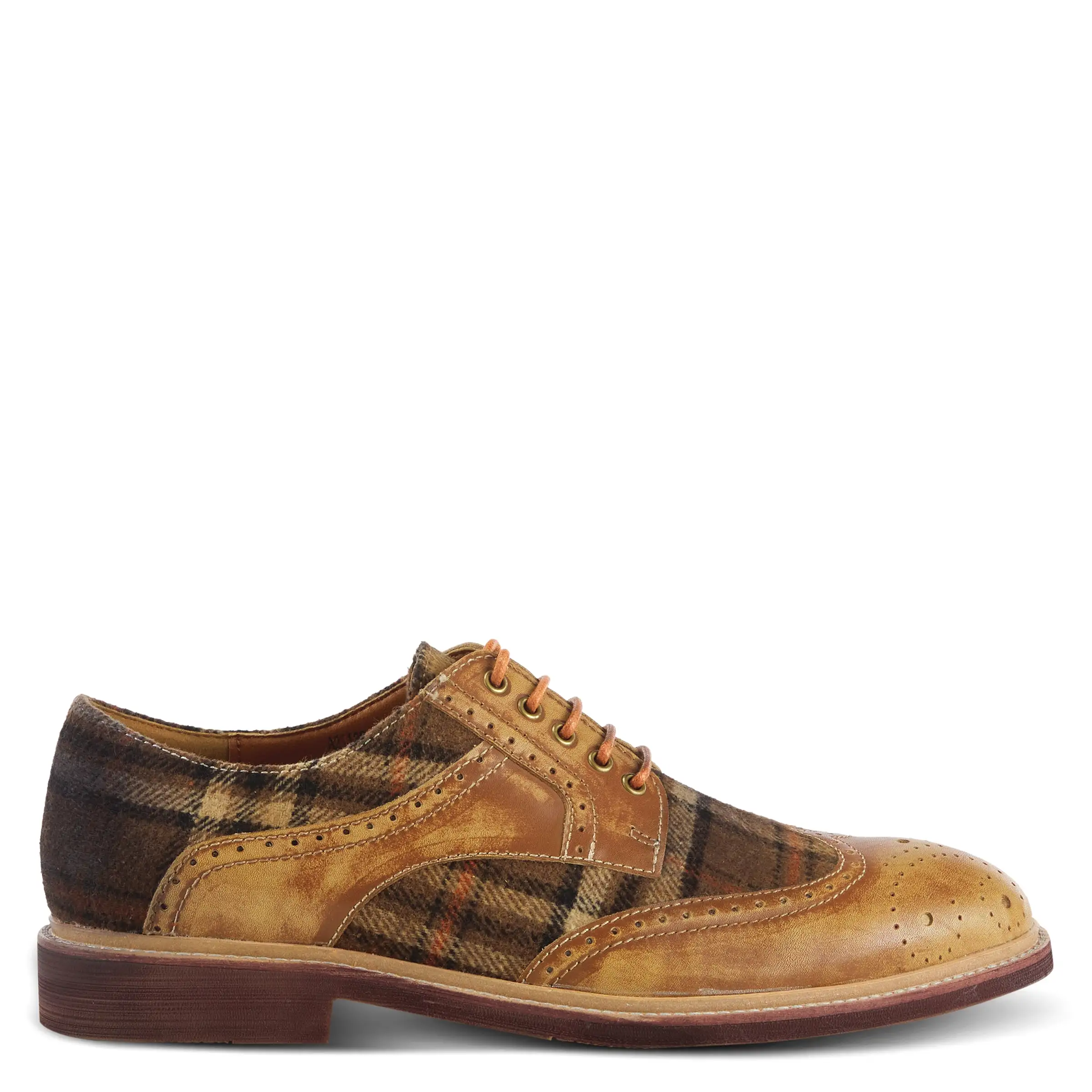 L'ARTISTE MEN THAVO-PLAID OXFORD SHOE