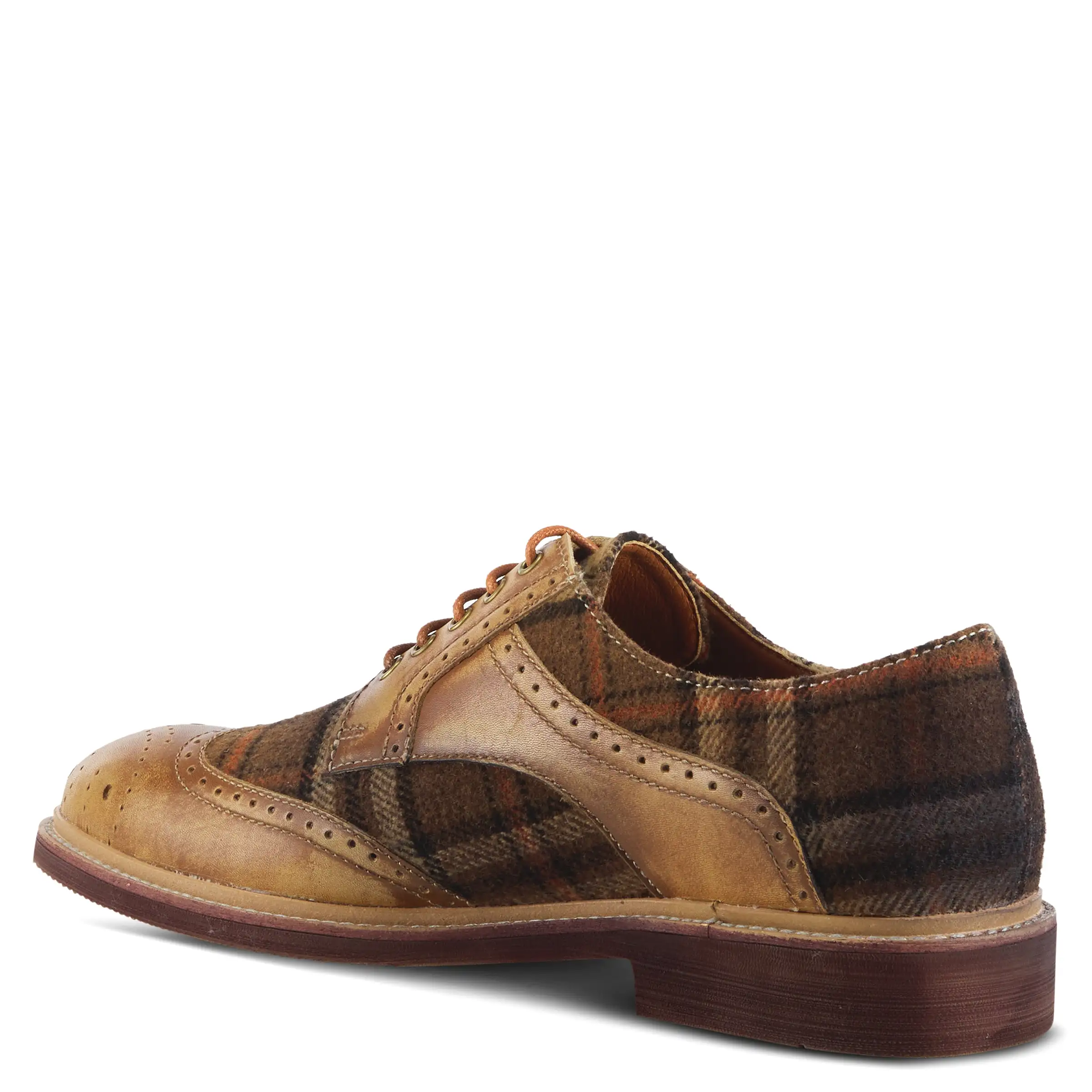 L'ARTISTE MEN THAVO-PLAID OXFORD SHOE