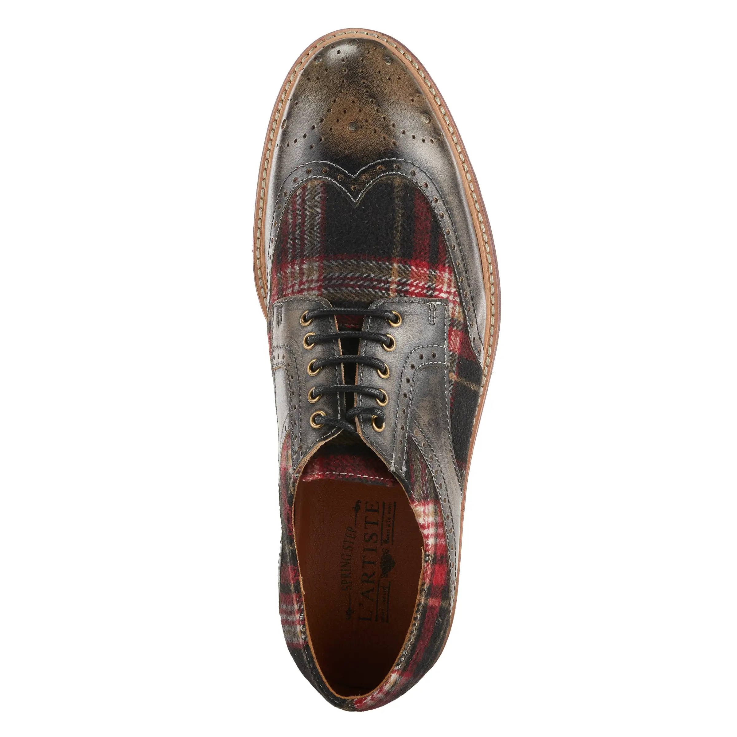 L'ARTISTE MEN THAVO-PLAID OXFORD SHOE