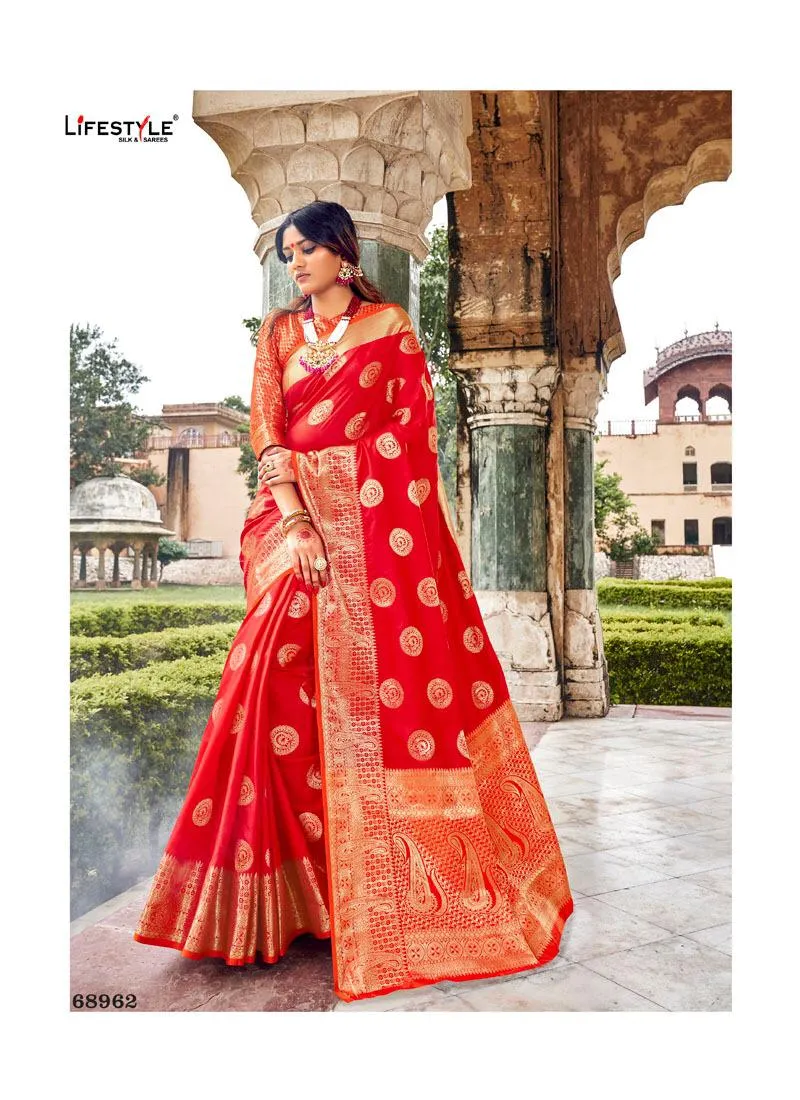 Lifestyle Presents Aashirwad Vol 3 Silk Banarasi Stylish Designer Sarees