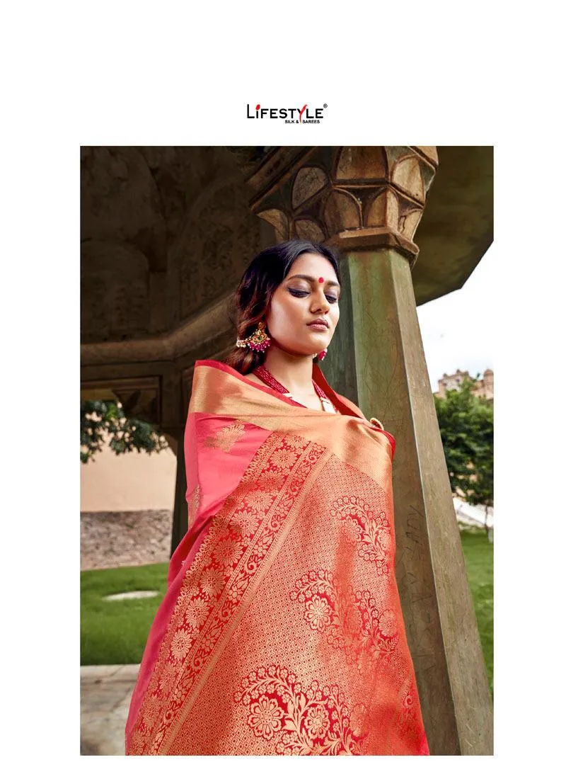 Lifestyle Presents Aashirwad Vol 3 Silk Banarasi Stylish Designer Sarees