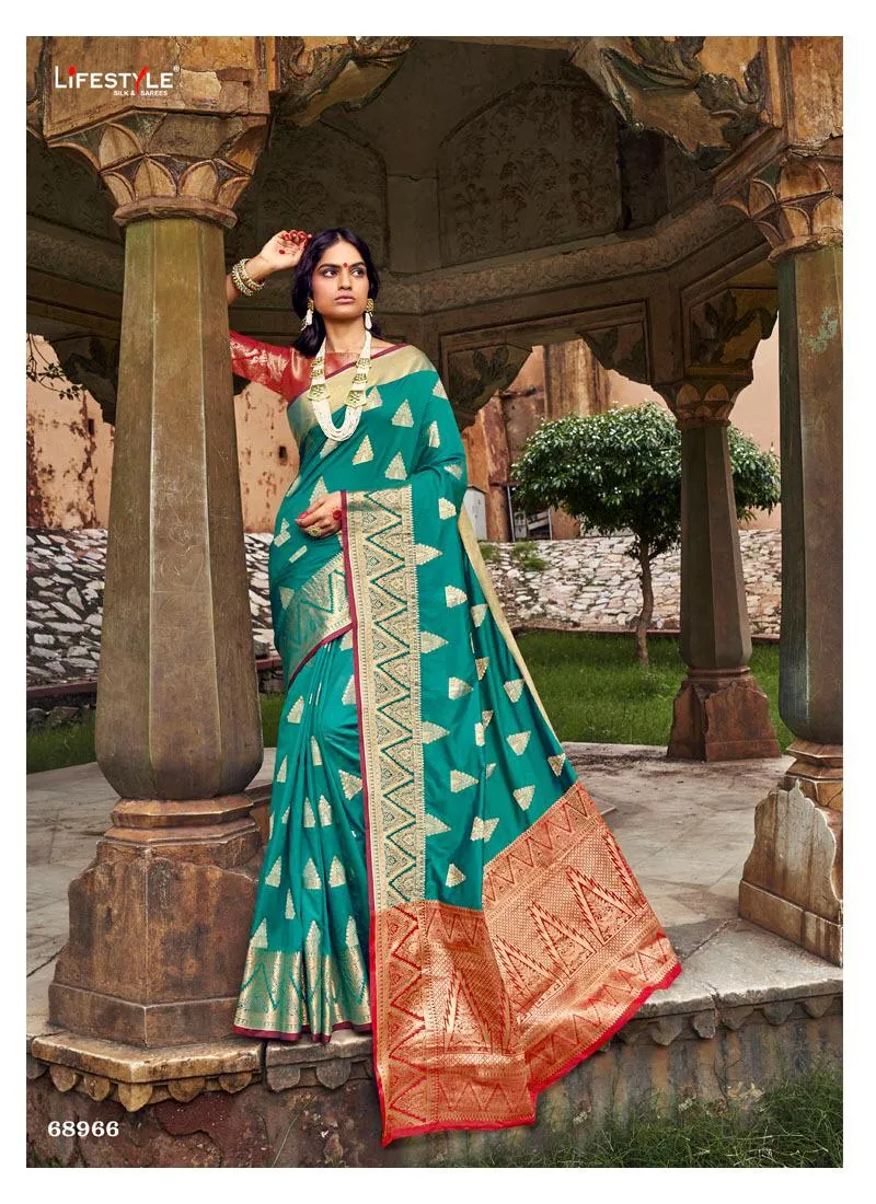 Lifestyle Presents Aashirwad Vol 3 Silk Banarasi Stylish Designer Sarees