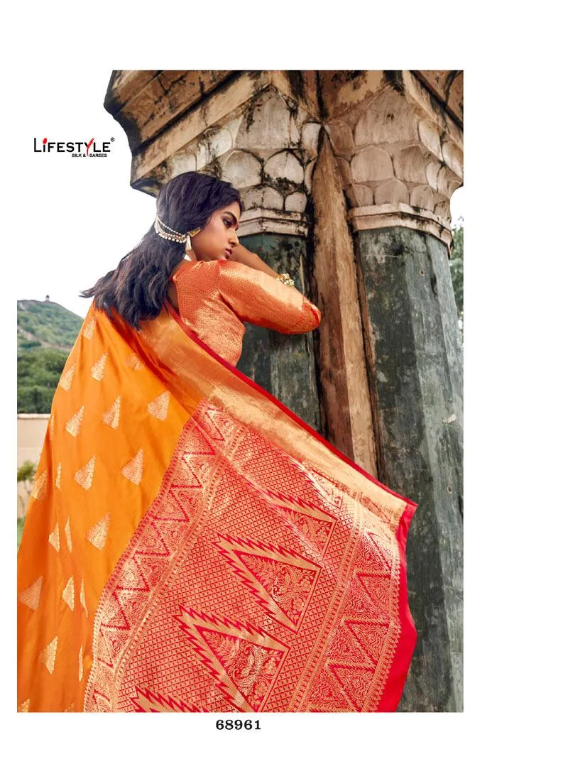 Lifestyle Presents Aashirwad Vol 3 Silk Banarasi Stylish Designer Sarees