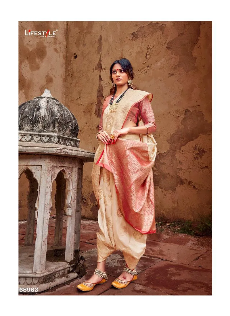 Lifestyle Presents Aashirwad Vol 3 Silk Banarasi Stylish Designer Sarees