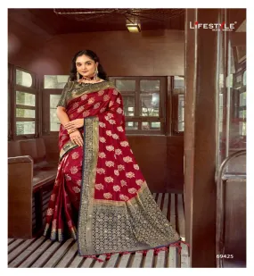 Lifestyle Sarees Launched Hastkala Vol 5 Nylon Silk Fancy Designer Sarees