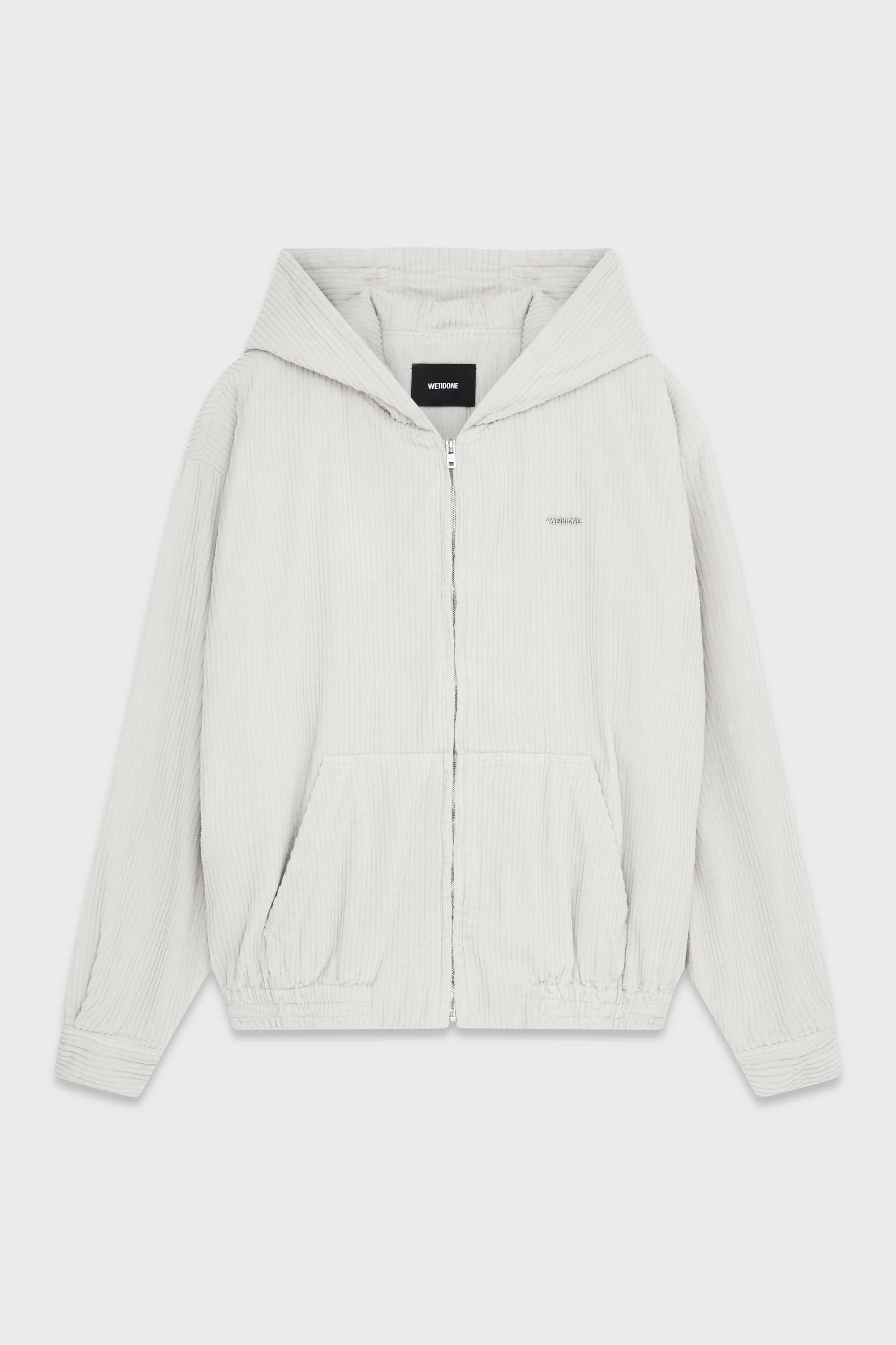 LIGHT GREY WOMENS WASHED HOODIE  ZIP-UP