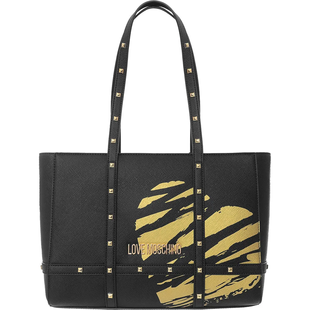 Love Moschino Womens Stud Detail Tote Bag in Multi