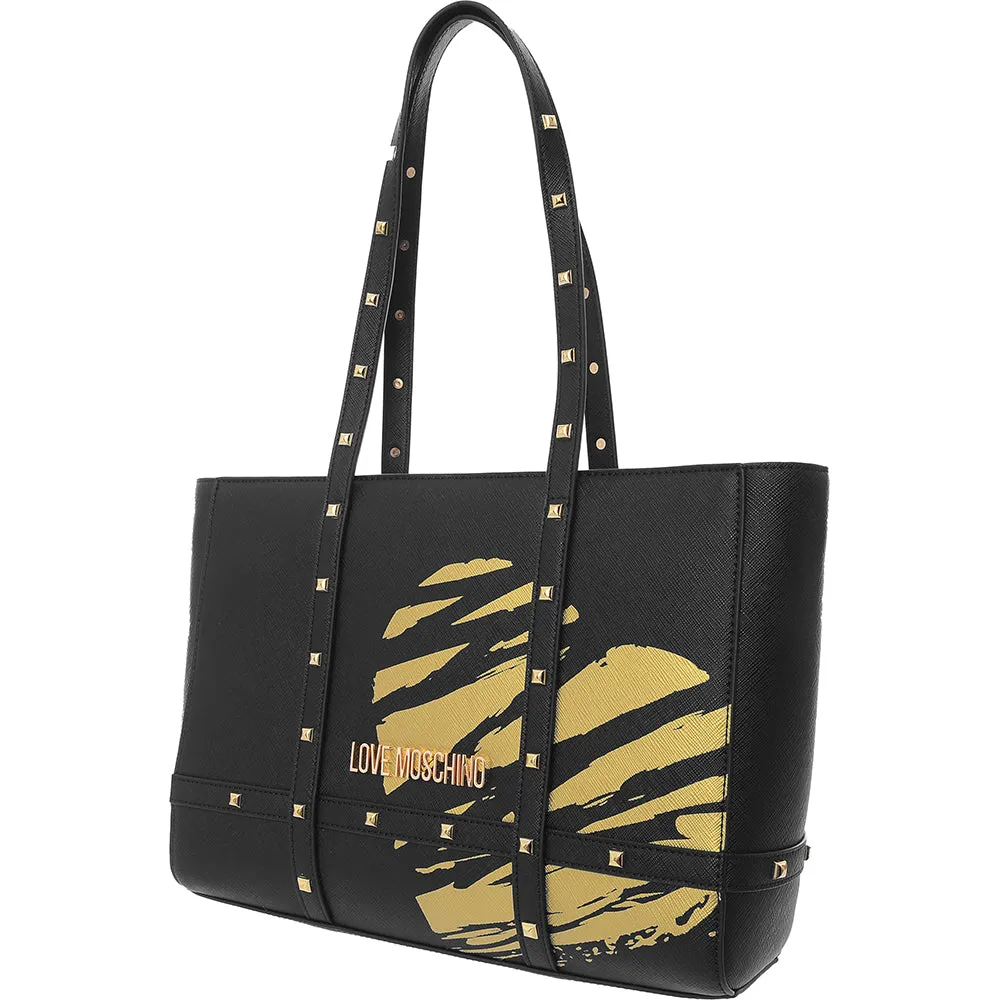 Love Moschino Womens Stud Detail Tote Bag in Multi