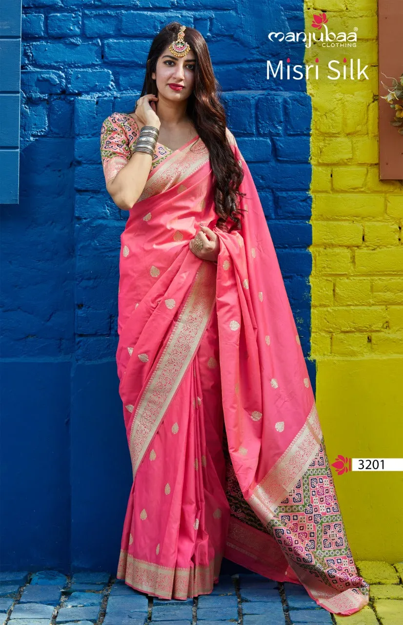 Manjubaa Clothing Misri Silk Fancy Designer Sarees