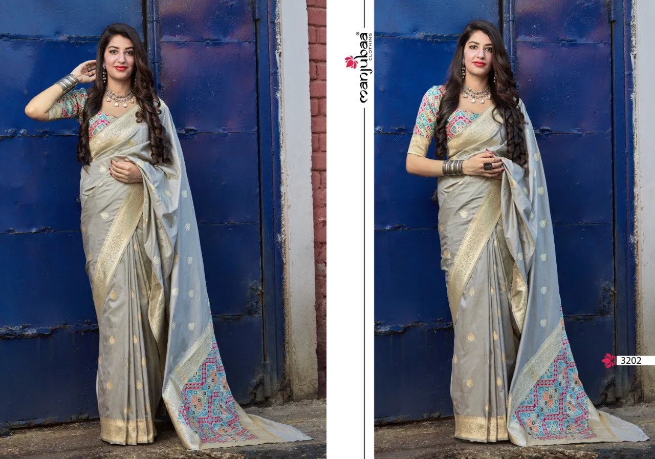 Manjubaa Clothing Misri Silk Fancy Designer Sarees