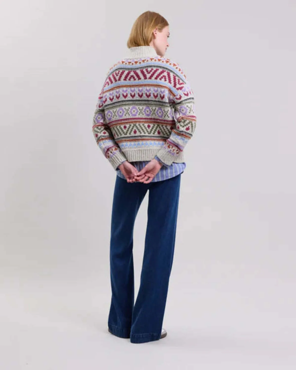 Mayalen Wool Jacquard Sweater - Multicolor