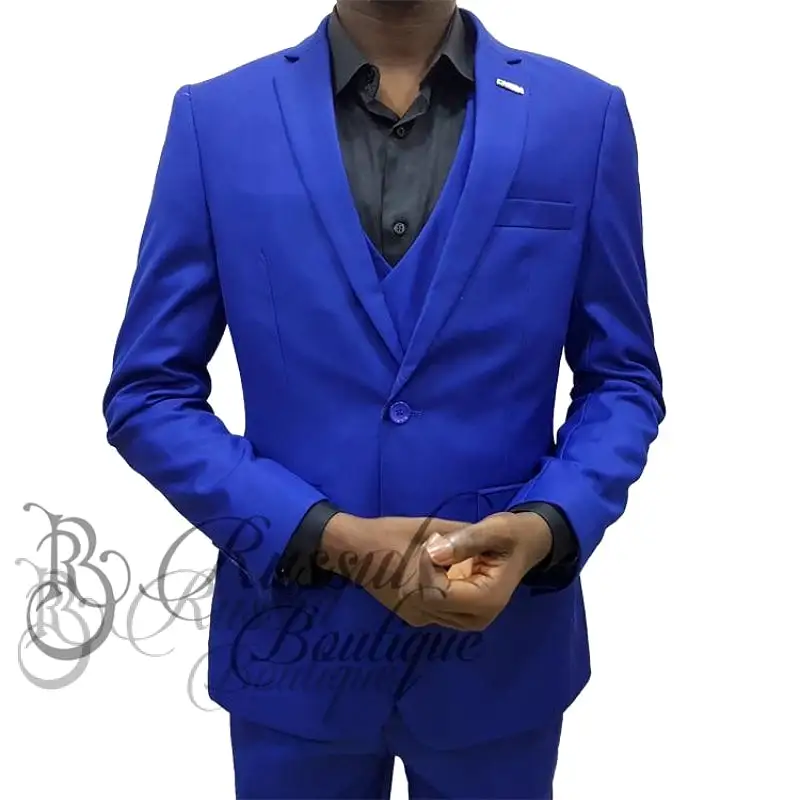 Men's 3-piece business Suit | Royal blue