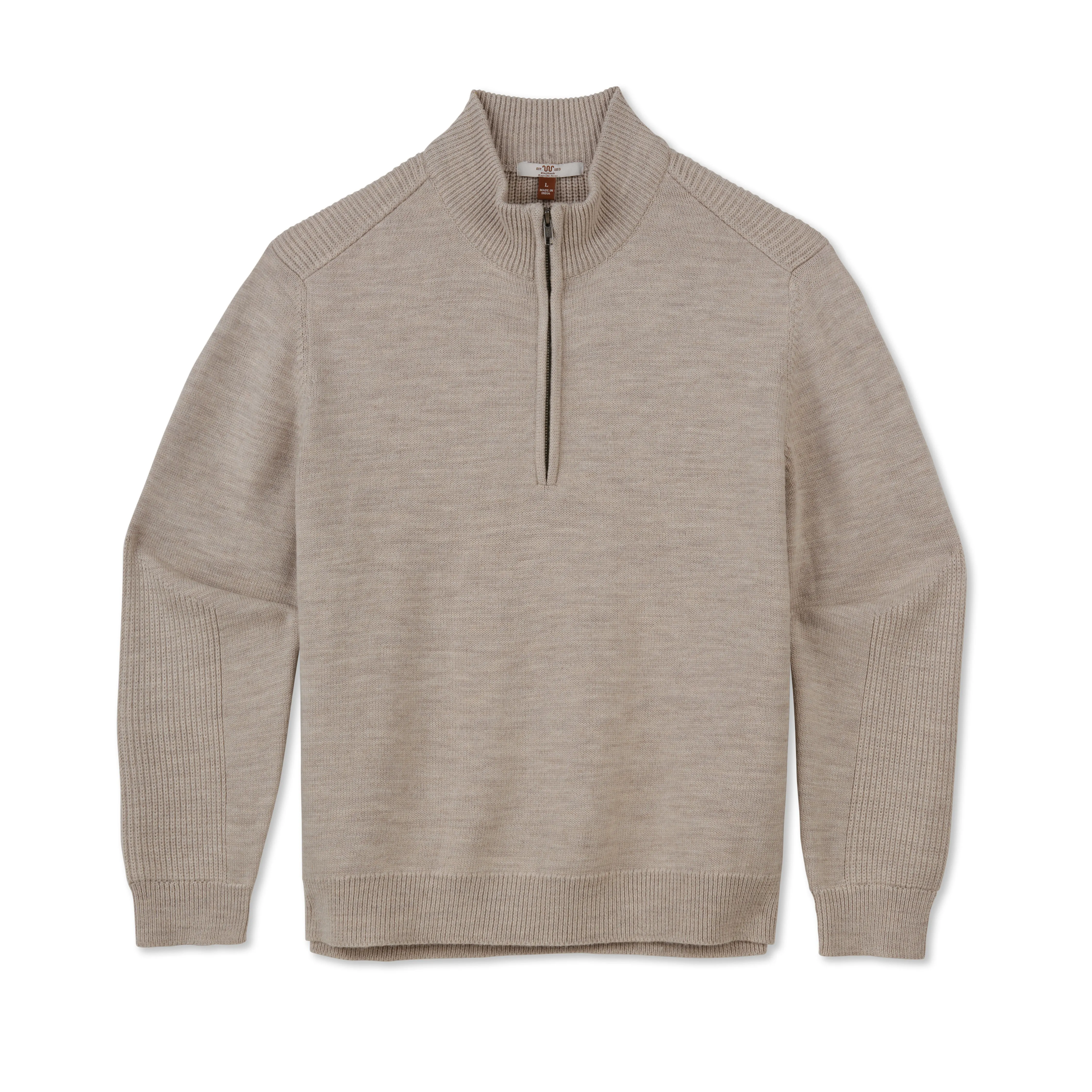 Men's Merino Wool Quarter Zip Sweater