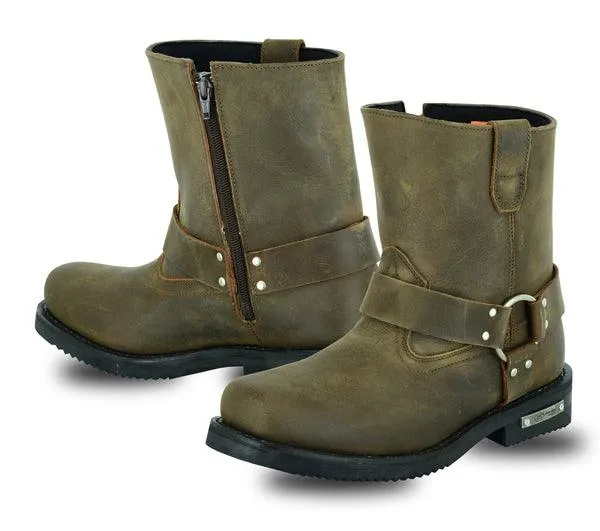 Men's Side Zipper Waterproof Boots - Brown