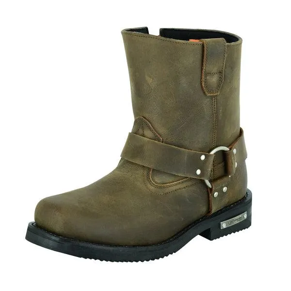 Men's Side Zipper Waterproof Boots - Brown