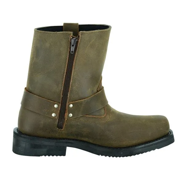 Men's Side Zipper Waterproof Boots - Brown