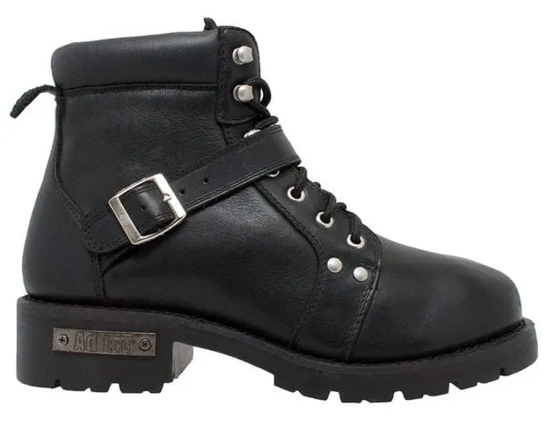 Men's YKK Zipper Biker Boots-BLACK