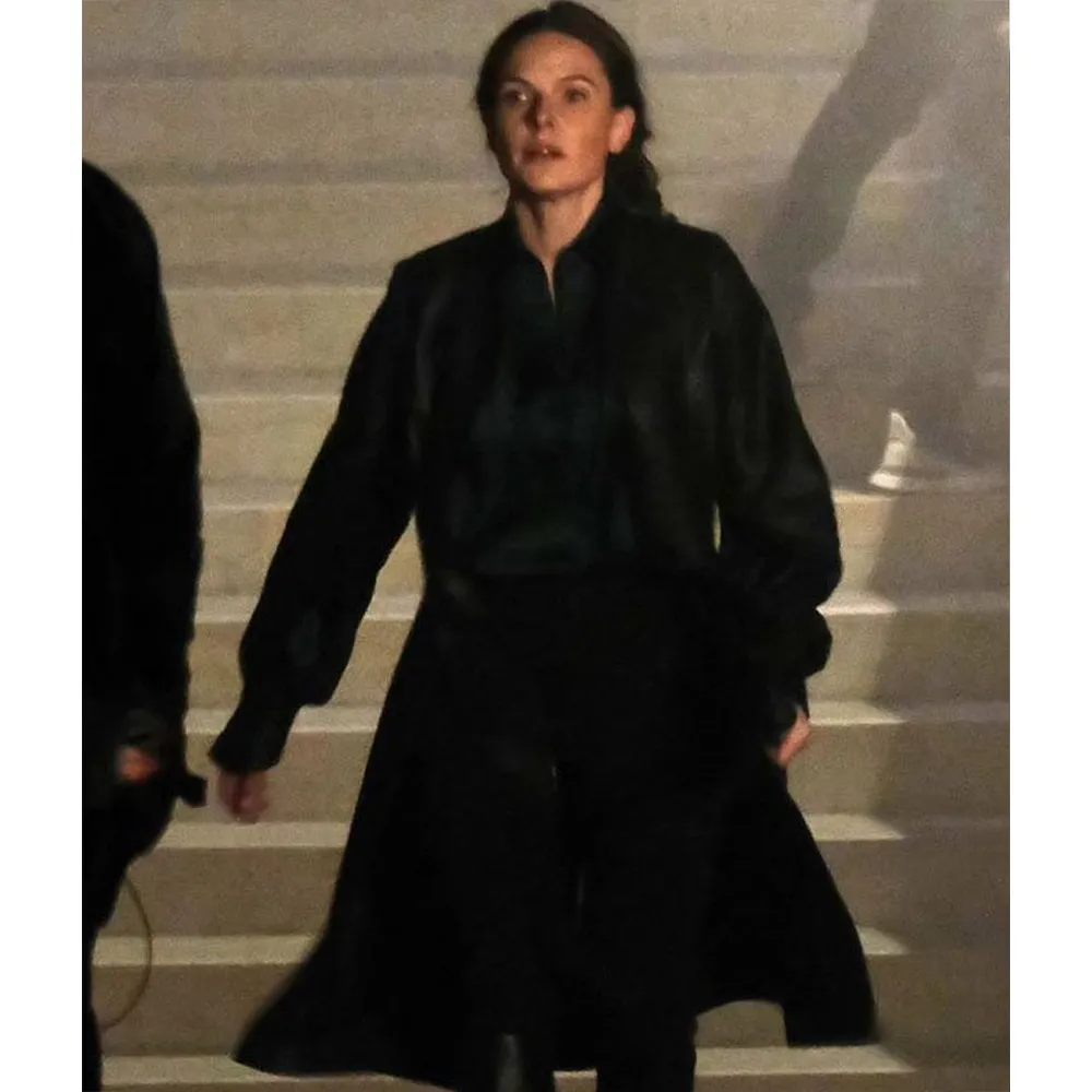 Mission Impossible 7 Rebecca Ferguson Leather Coat