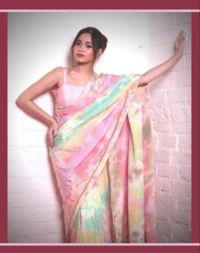 Multicoloured Sequence Saree