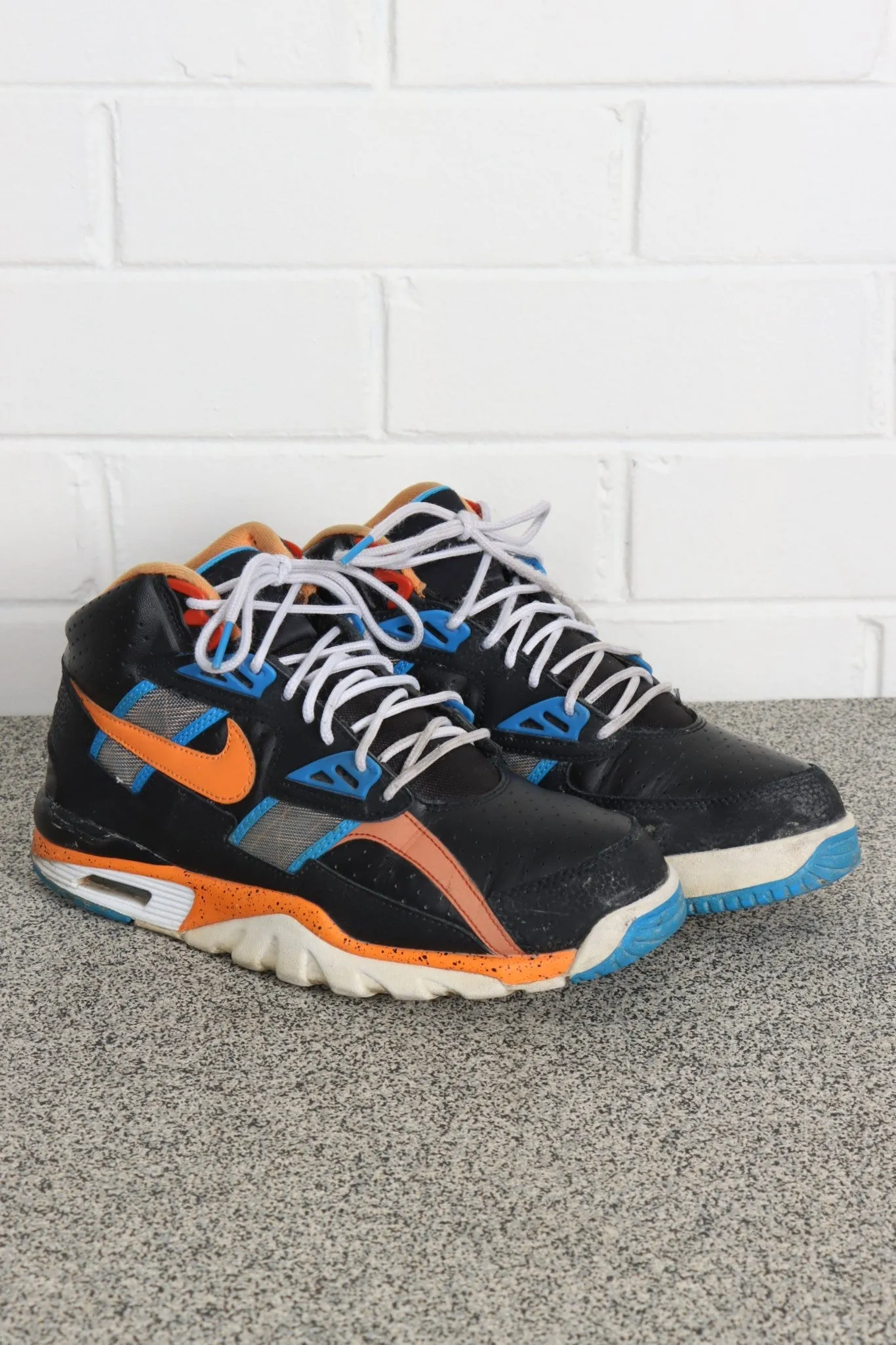 Nike Air Trainer SC High Black Blue Orange Sneaker (9.5)