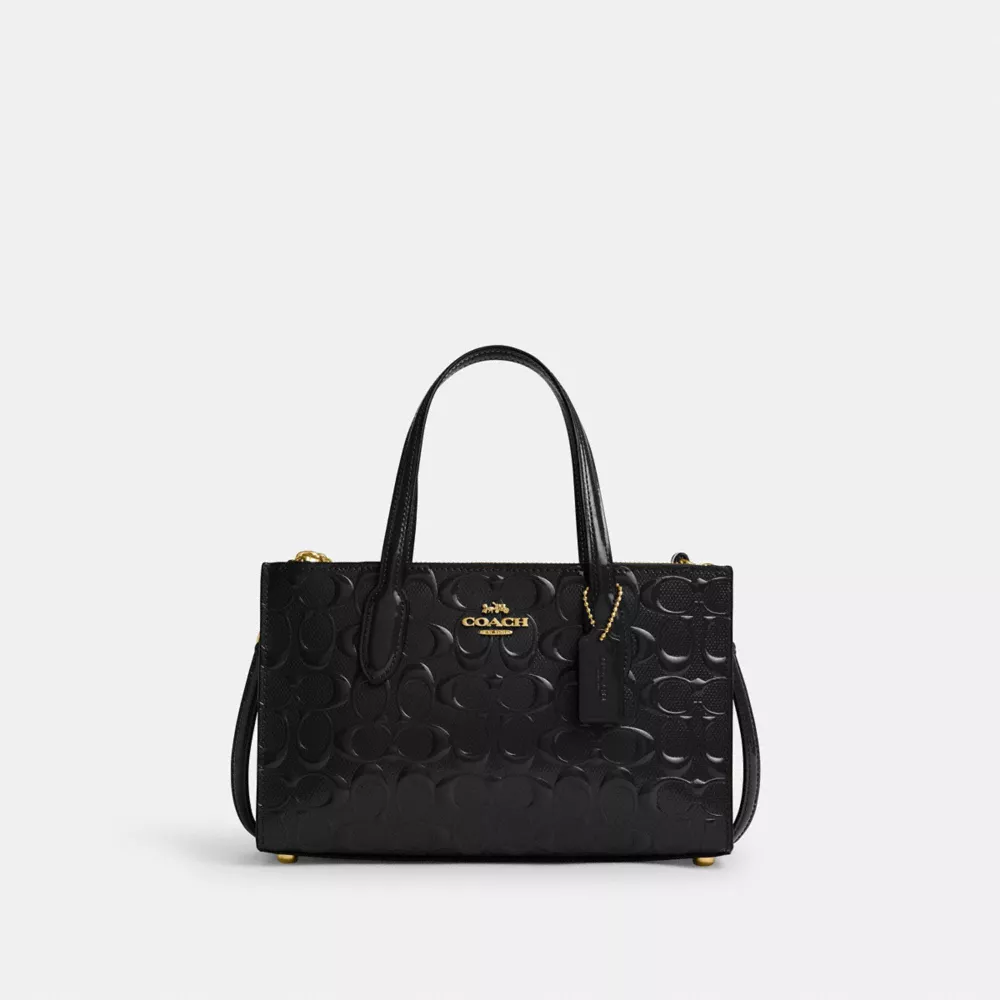 Nina Small Tote Bag In Signature Leather