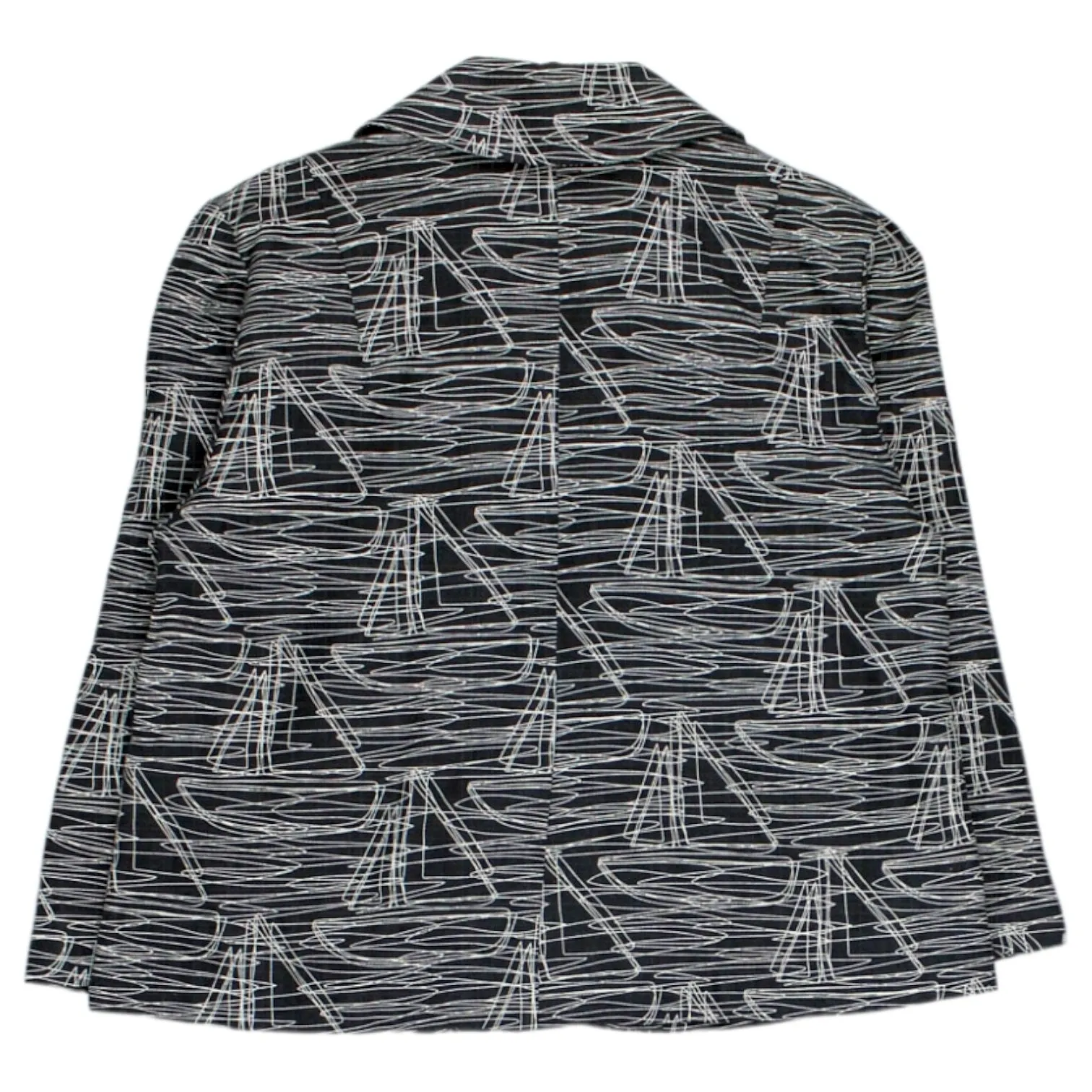 Orla Kiely Charcoal Boat Print Blazer