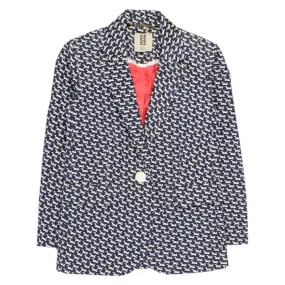 Orla Kiely Navy Aeroplane Print Blazer