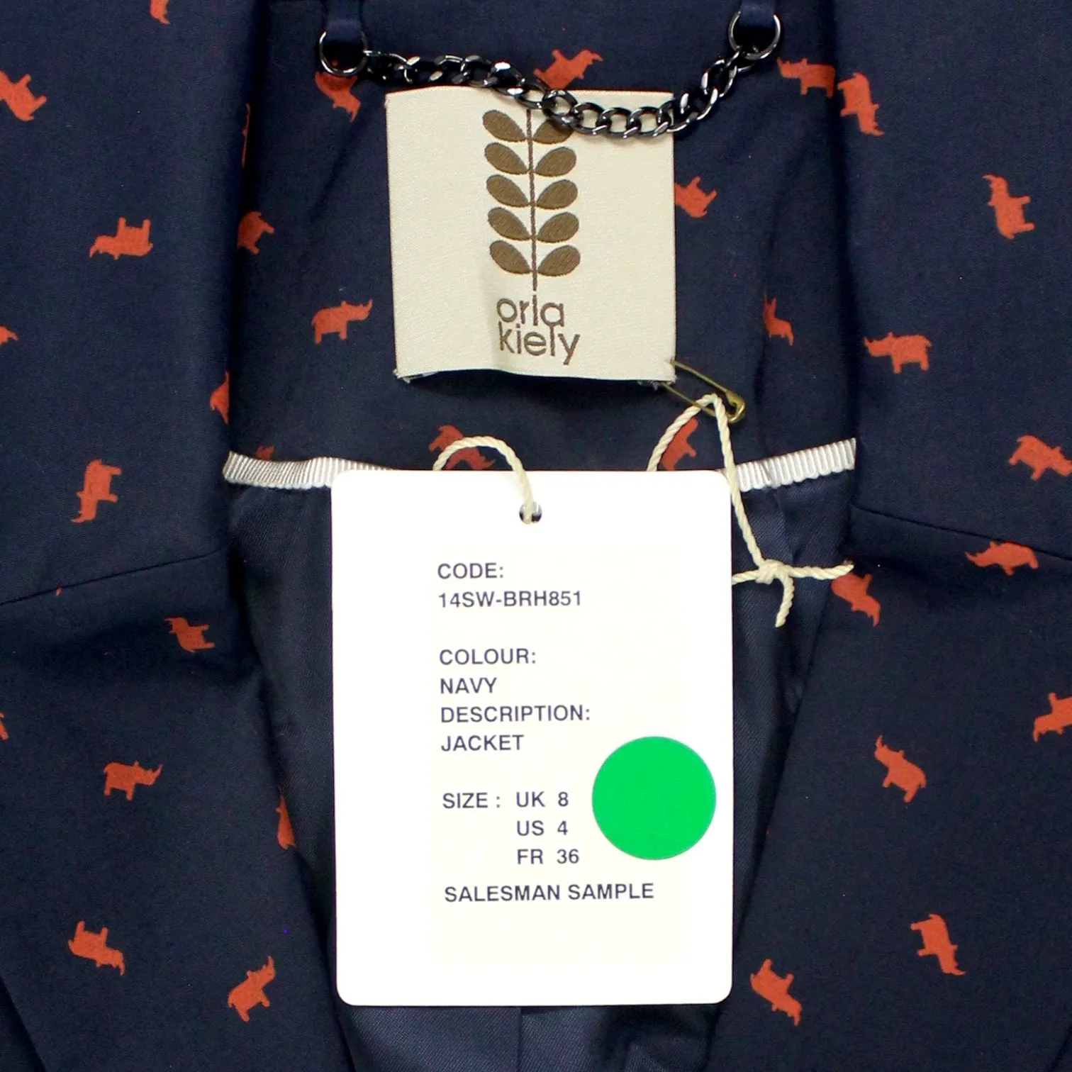 Orla Kiely Navy Rhino Print Blazer