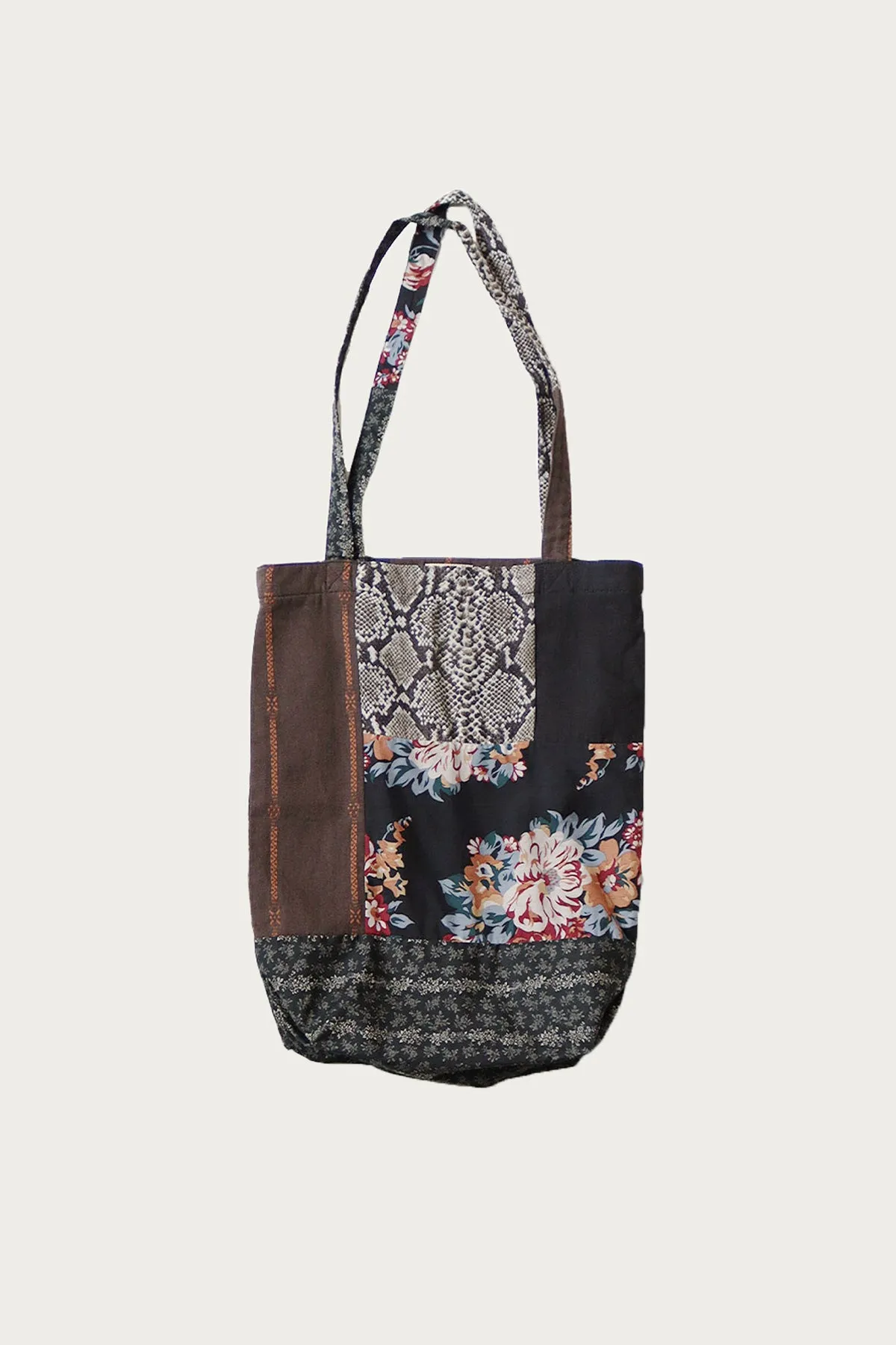 Patchwork NOVEL Tote Bag - Black