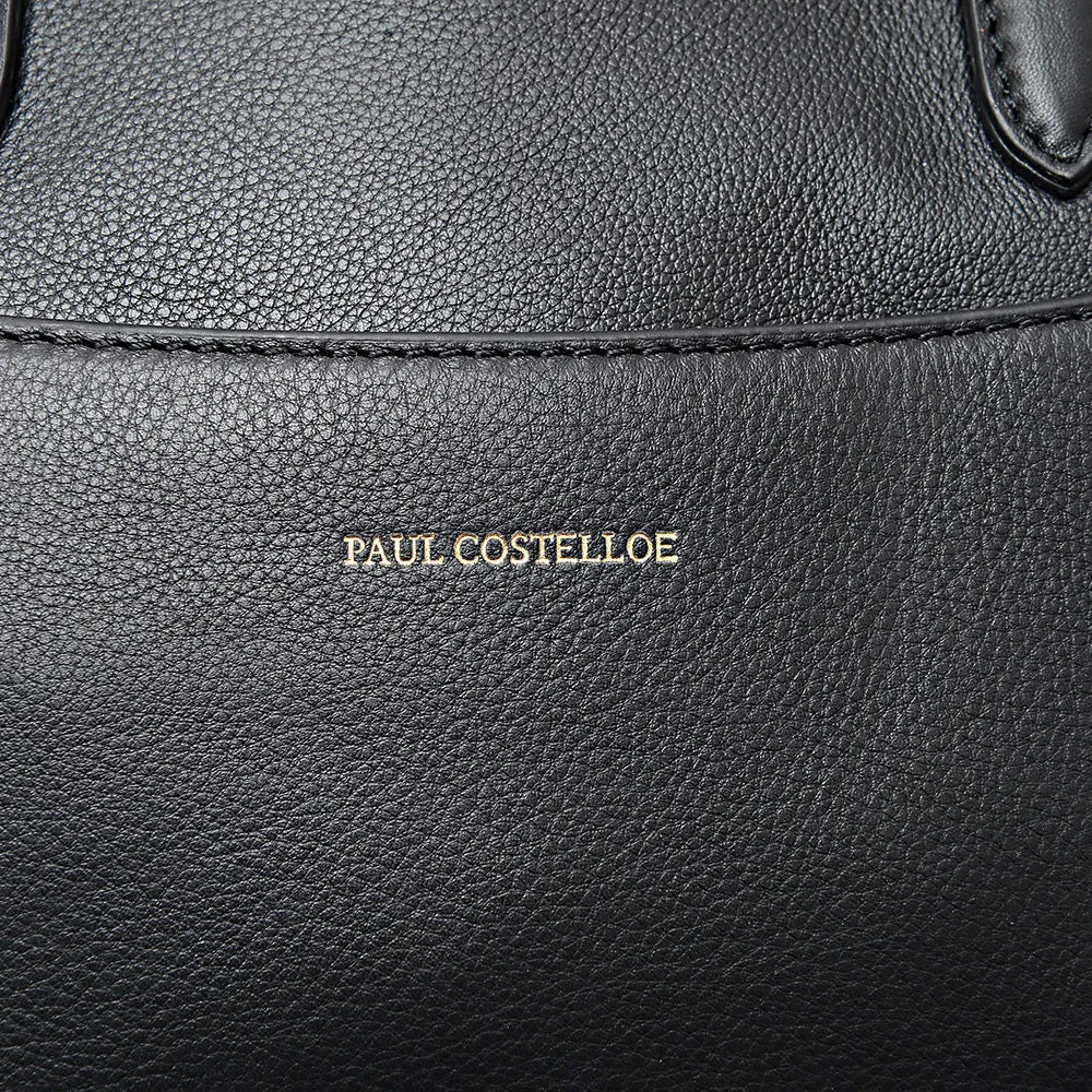 Paul Costelloe Women's Black Leather Cross Body Tote Bag